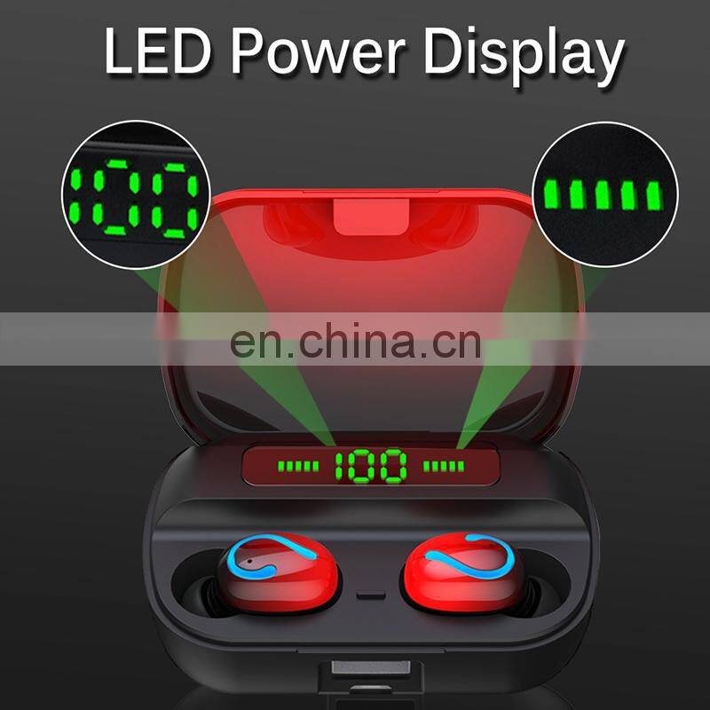 Q61C 5.1 tws mobile headphones wireless earbuds earphone waterproof headset with LED power display