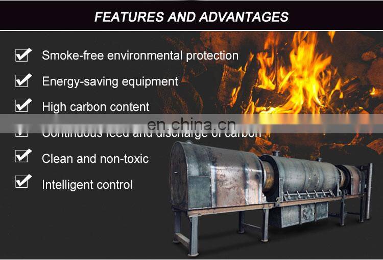 Continuous Making Charcoal Machine Sawdust Carbonization Stove Macadamia Nut Shell Charcoal Machine