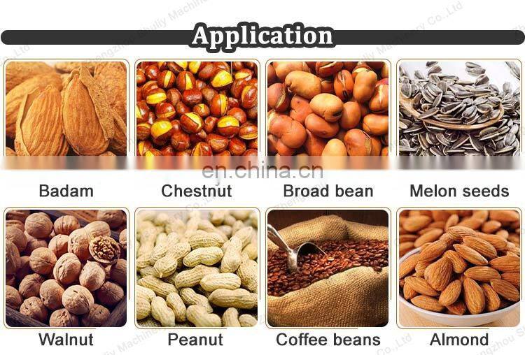 continuous automatic cocoa chestnut peanut cashew nut roasting machine