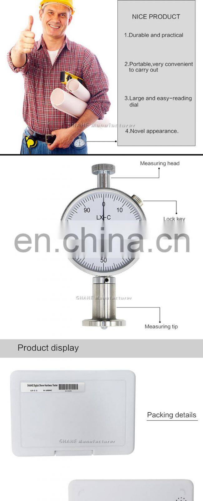 LX-C-1 Portable hardness tester shore C durometer Rubber hardness tester shore hardness tester