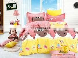 Very cheap wholesale printed polyester fabric Monochromatic bedding set