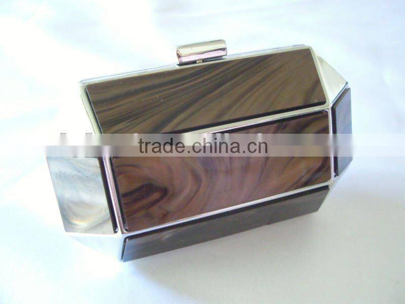 2012 fashion amber resin evening clutch