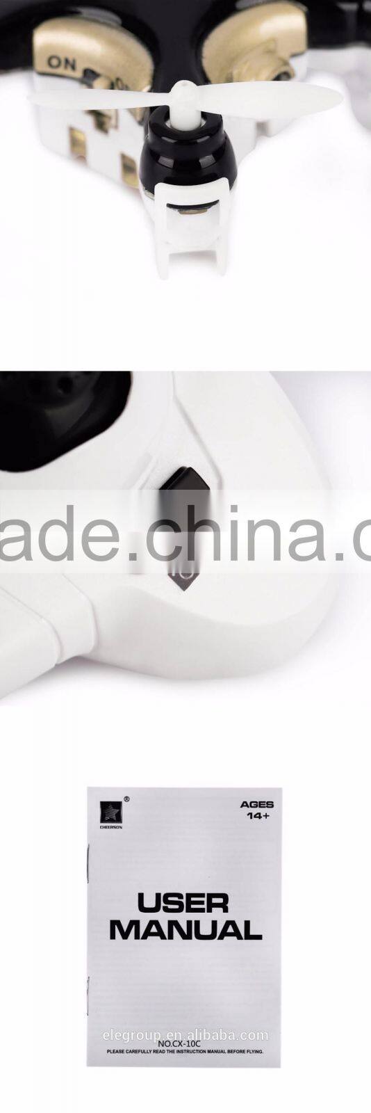 RC Quadcopter 4CH 2.4GHz Headless Mode Drone Black for Cheerson CX10C