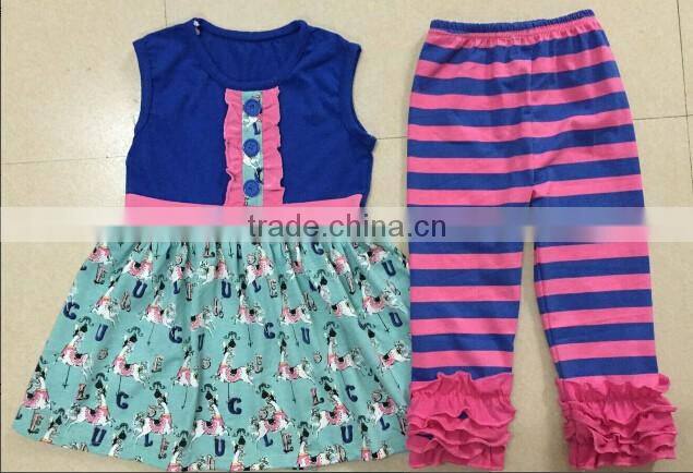 hot sale girls 4th of July boutique summer clothing sets girls July 4th outfits pettiskirt capris outfits kids clothes