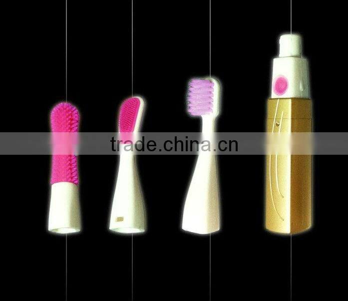 Electrical facial brush silicone face washing brush tooth brush tongue cleaner 3 in 1
