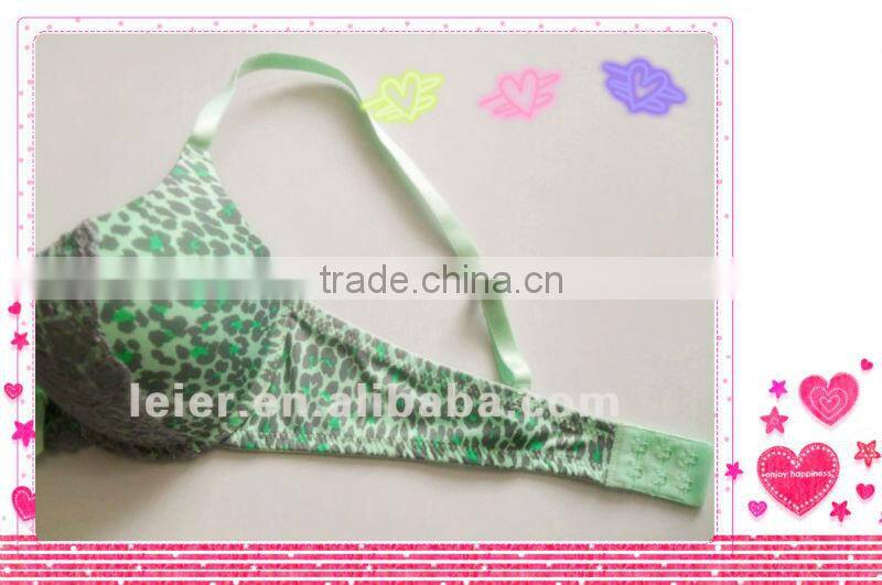 Leopard Printed Microfiber Super Push Up Bras