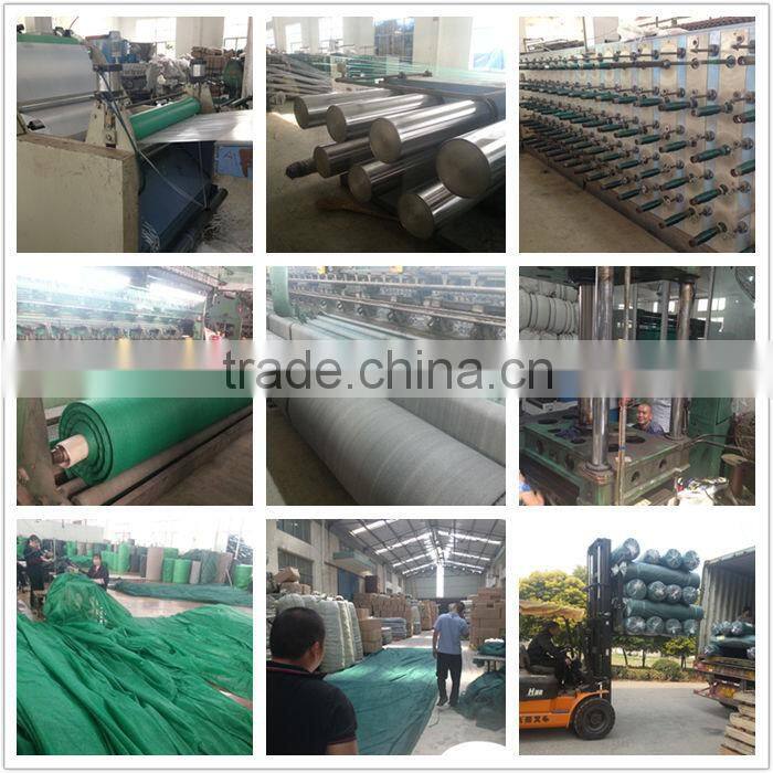 New hdpe 185g six needle type dark green and white shade net with 90% shade rate