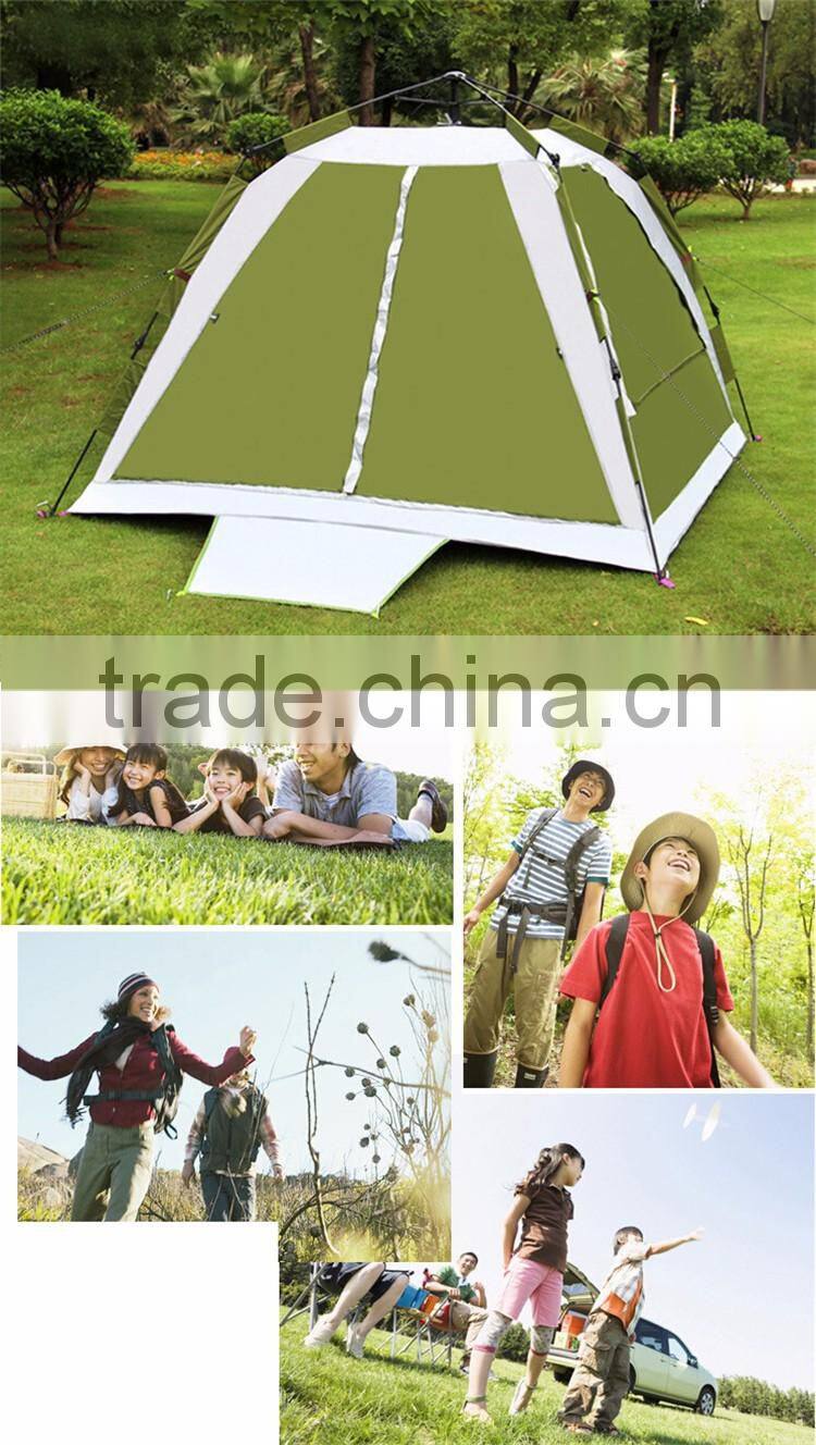 Outdoor Travel Essentials Double Layer 3 4 Person Tent Green Beach Fishing Cheap Camping Tent