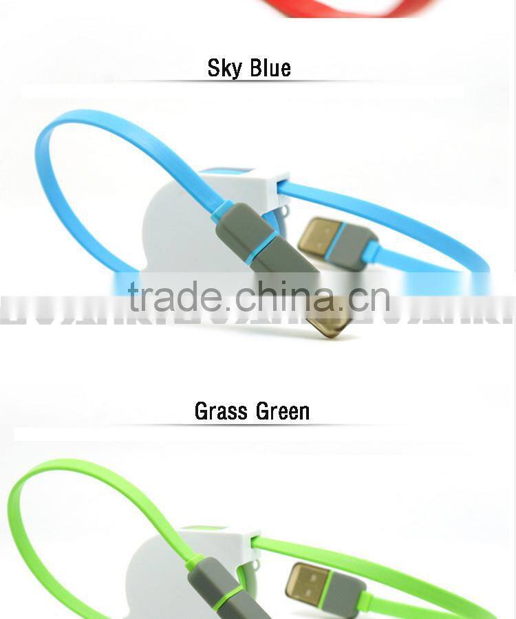High quality OME and ODM new style high quality I6/micro 2 in 1 usb date cable