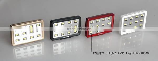 Commlite Pro CM-PL12 Black Color 12 LED Video Light Lamp for Canon, For Nikon DSLR,Cellphone,Ipad,Monopod