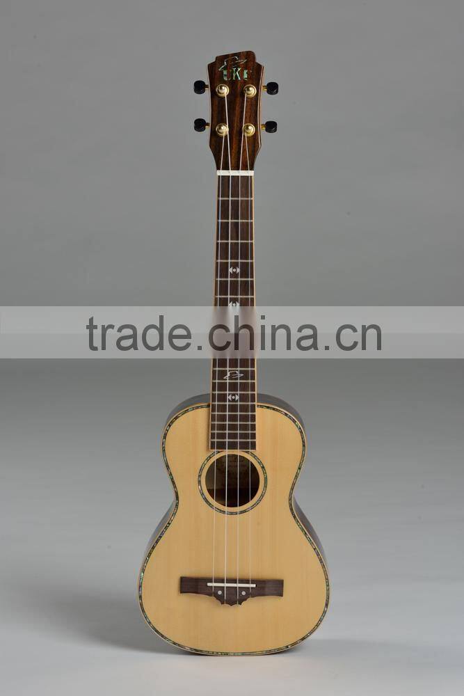 23 inch concert ebony wooden ukulele not plastic ukulele
