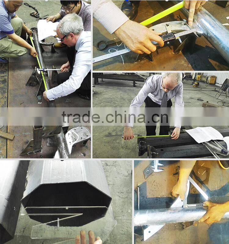 Galvanized outdoor square / round sign post