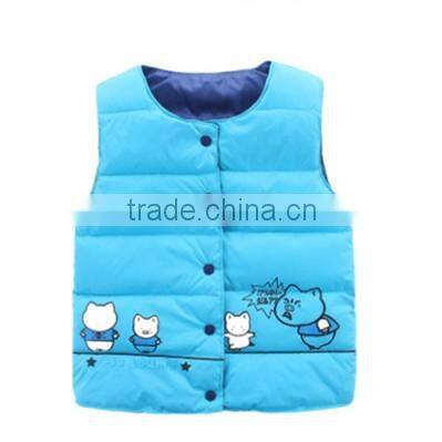 kids red winter padded gilet