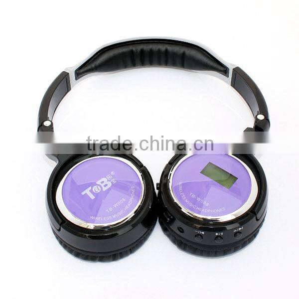 hot new products for 2014 wireless headphones support tf card with FM radio free samples