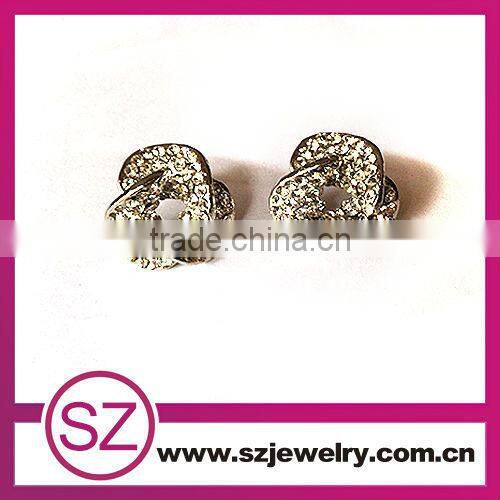 EN0064 wholesale fashion jewelry zircon micro paved heart earings alibaba china