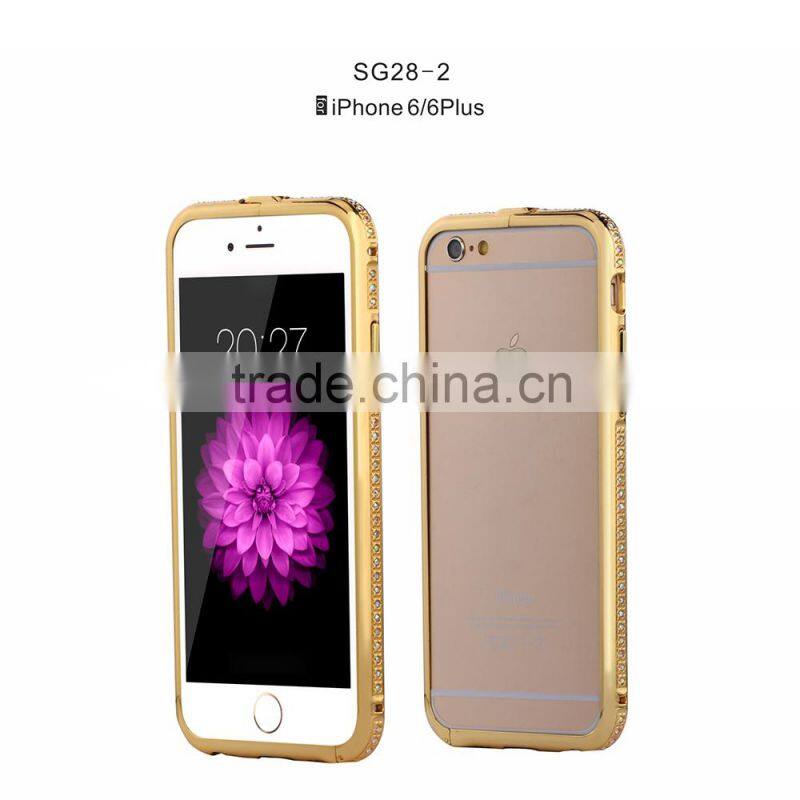 Crystal Metal Bumper Phone Case For iPhone6/6p