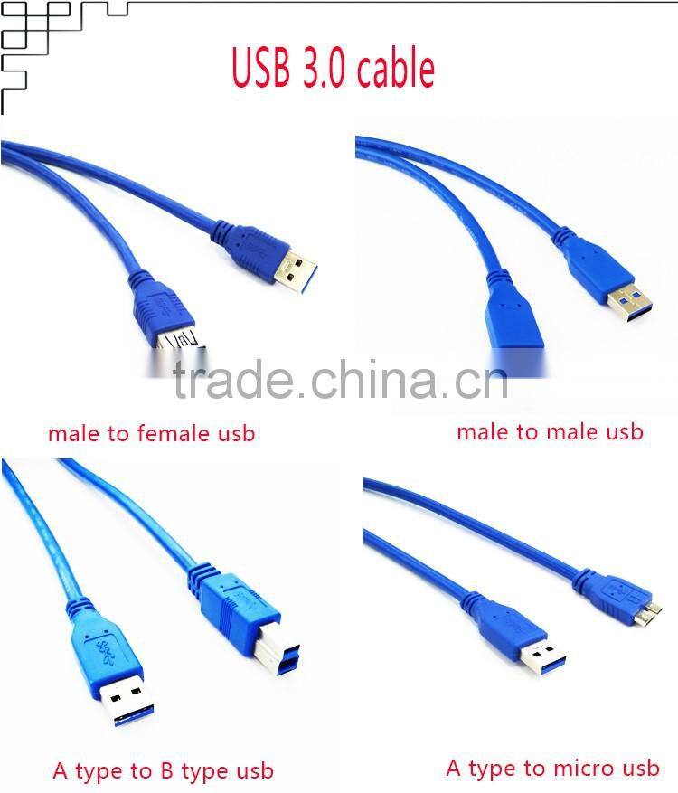Factory price high speed data transfer 3.0 M/M USB to micro USB cable for mobile hard disk