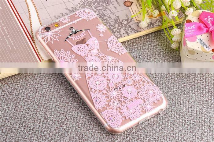for iphone 6 6s clear tpu case diamond luxury design