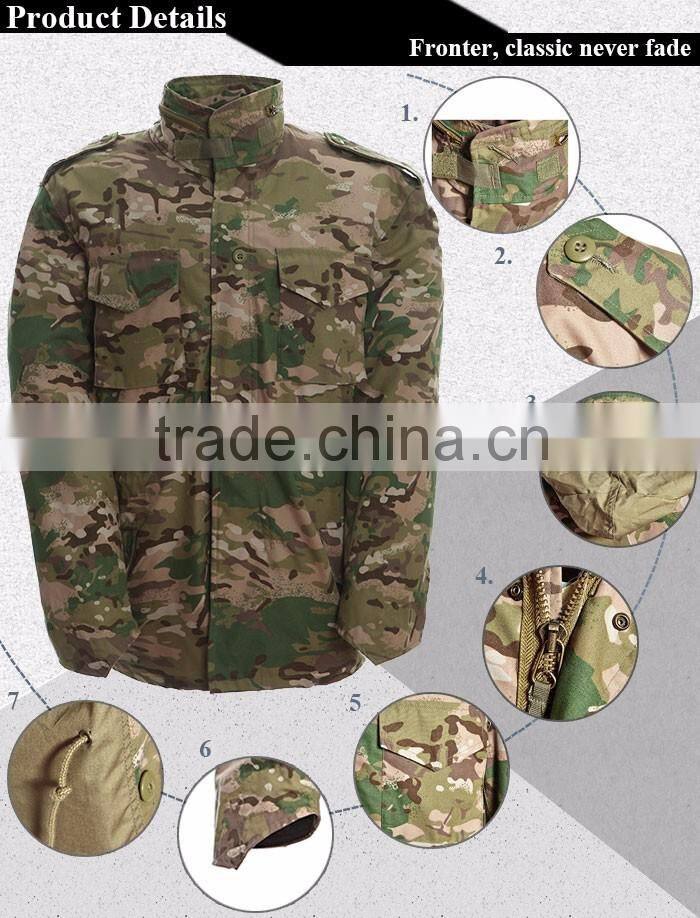 CP Twill Multicam Camo Cheap Waterproof Windproof Mlitary Jacket M65 parka