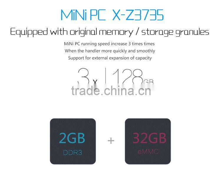 New arrival mini computer Z3735f TV BOX 2G RAM 32G SSD Quad Core Intel Atom htpc desktop small desktop