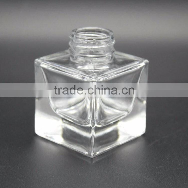 40ml mini square glass reed diffuser bottle with black screw cap wholesales