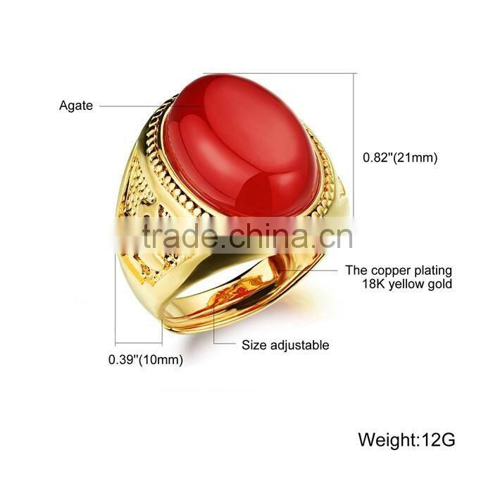 copper jewelry design green stone man ring 2016 new agate ring