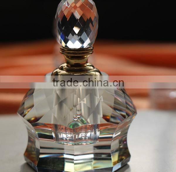 Empty Colorful Blue Crystal Perfume Bottle