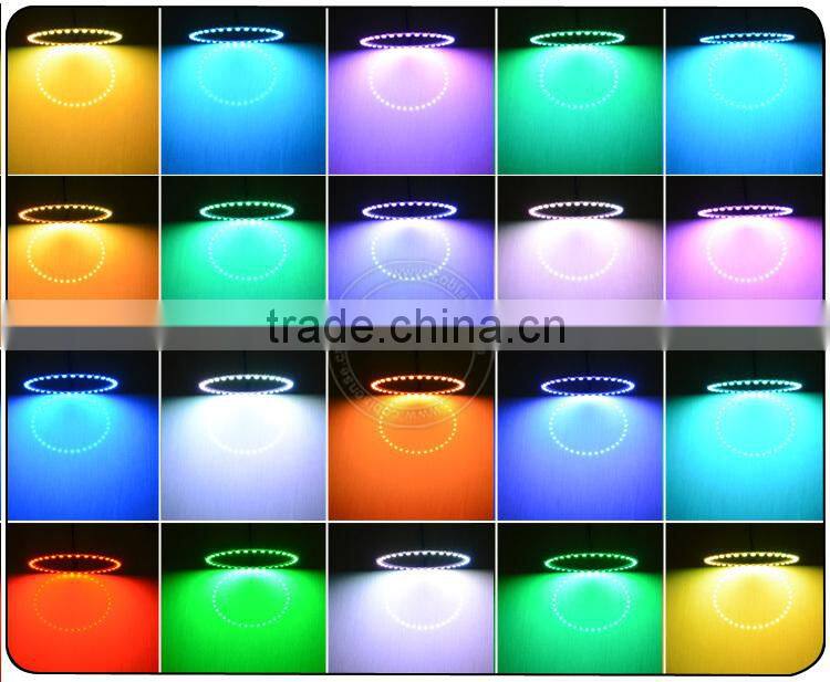Auto Parts Headlight RGB Color Changing , Car Angel eye Halo Light 40mm-160mm