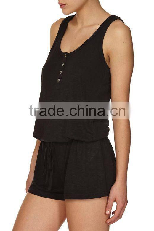 2015 new fashion sleeveless women short floral playsuit