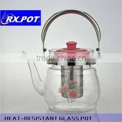 Premium Heat Resistant Glass Tea Pot with Stainless Steel filter 1100S