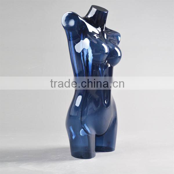 plastic full body mannequin, display transparent female mannequin
