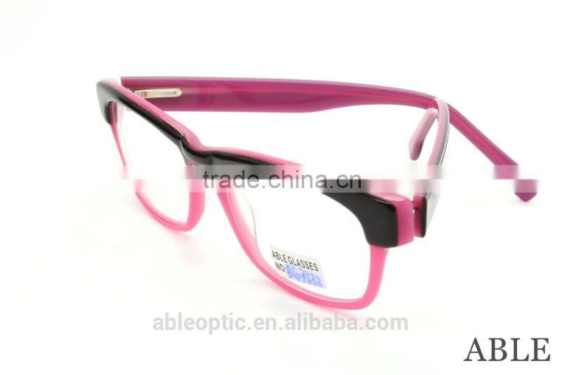 HOTSELLING milky color fashion students acetate hand made spectacles optical frames eyewear eyeglasses
