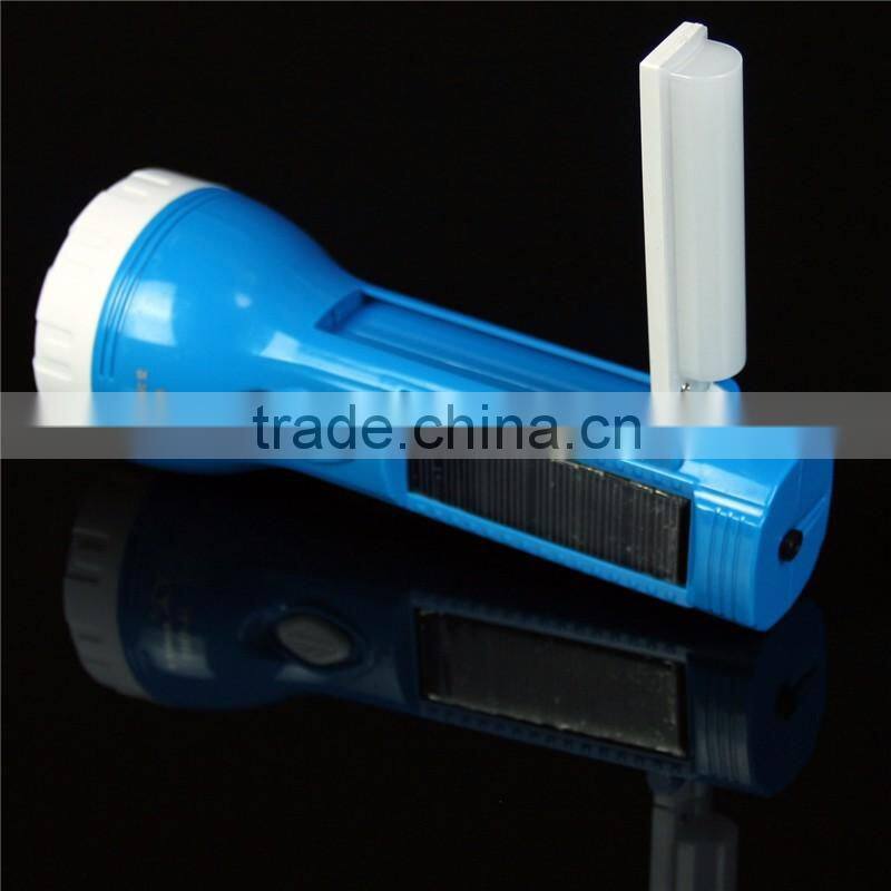 New Solar Led Torch Flashlight Electronic Factory Selling Plastic Flashlight