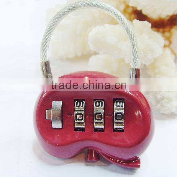 Fashion designs human organ shape combination padlock cable locks