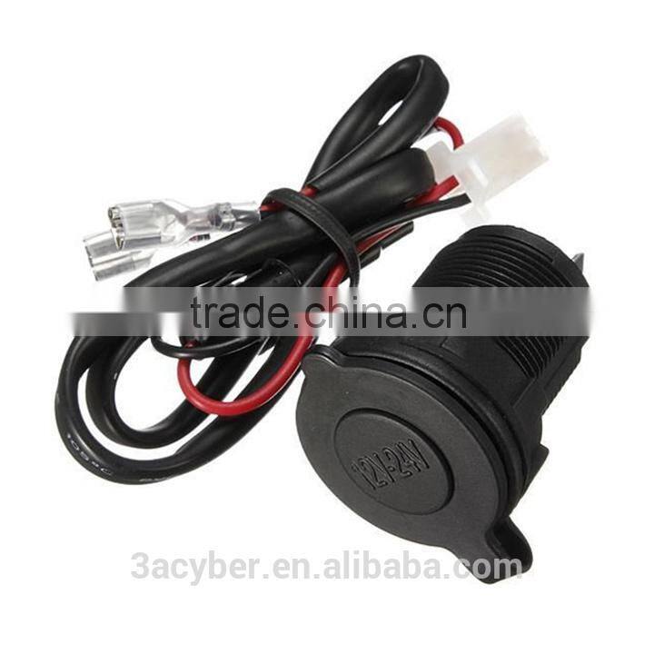 Motorcycle Car Cigarette Lighter Socket Power Outlet Jack Automotive12-24 Volt