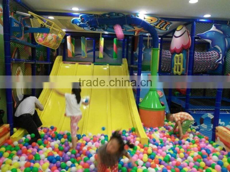 Children indoor playground equipment big slides amusement for sale