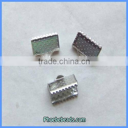 Wholesale Gold Plated Iron 8mm Ribbon Clamp For Jewelry Making (2000 Pcs/Pack) JF-RE8mm