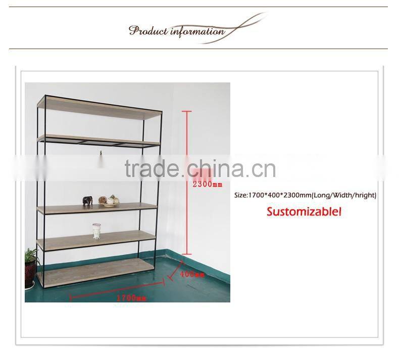 Removable shelf combination iron pipe design for clothes floorstanding display racks
