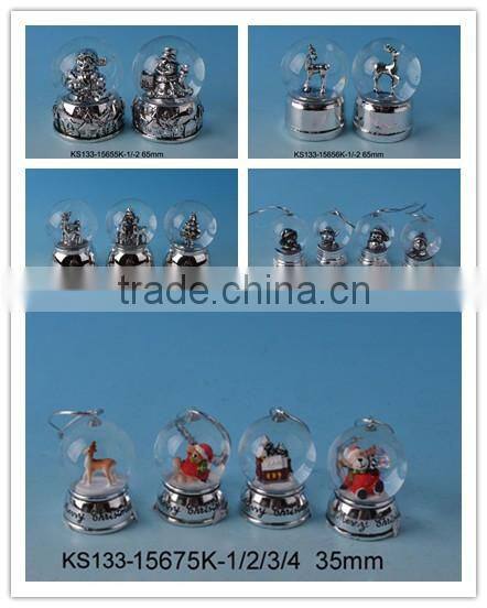 Kinsheng Hot Selling Polyresin Decorative Christmas Tree Glass Bottles