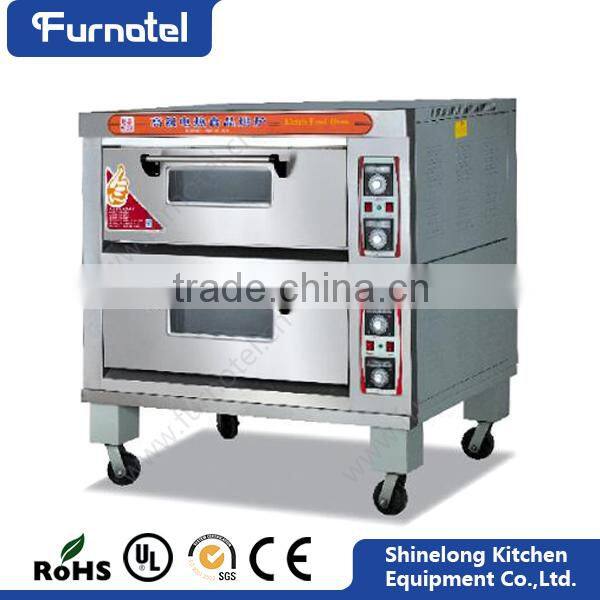 Furnotel High Quality Restaurant 2-Layer 4-Tray Industrial Bread Baking Oven