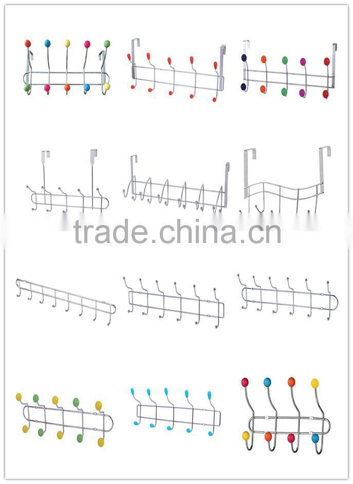 Hot Sale Plastic balls Clothes Hook/Metal Hat Hanger with Screws