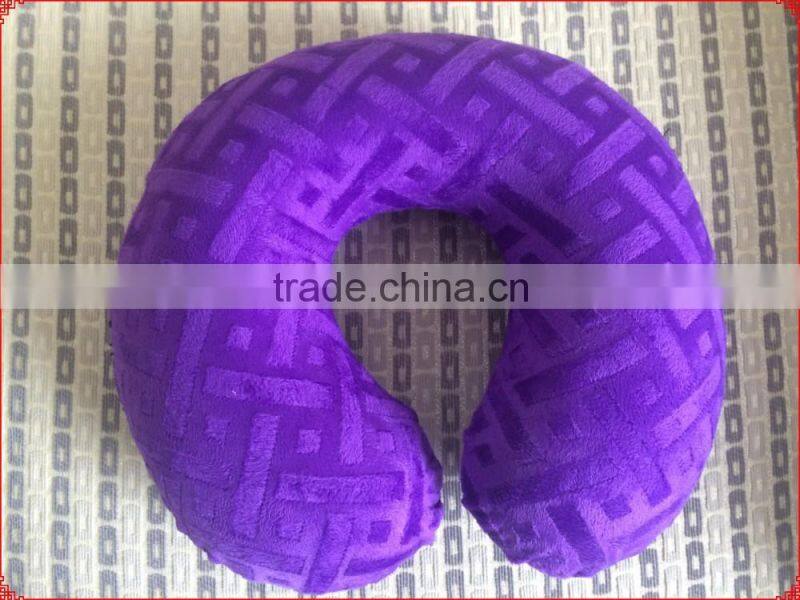 100% polyester u shape pillow for neck pillow memory foam travel neck pillow LS-U-014-D