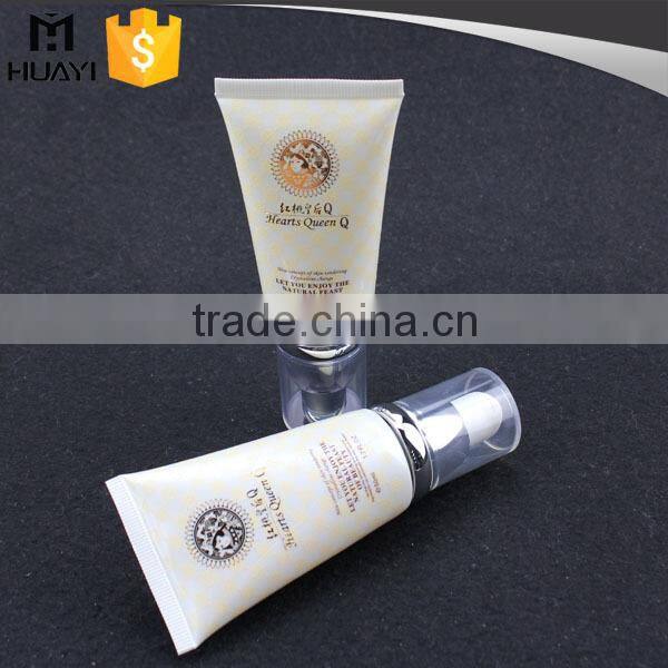 empty cream plastic tube for cosmetic with cap