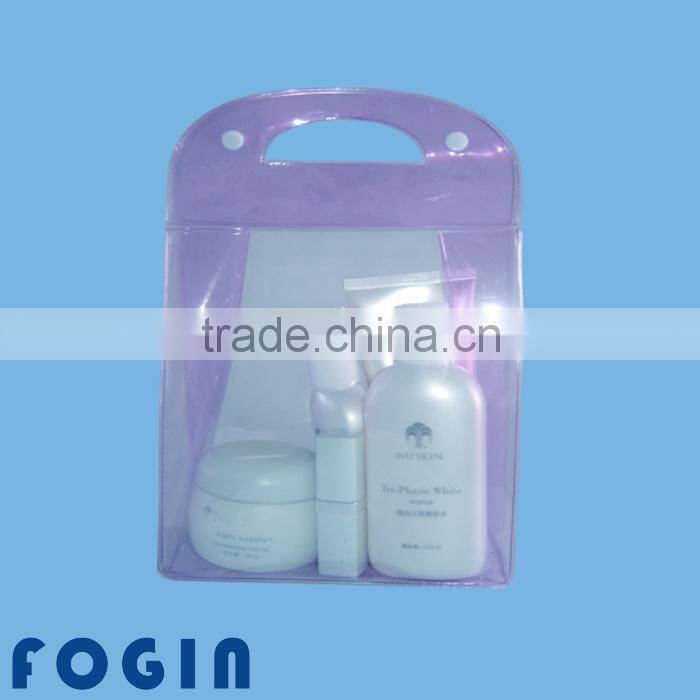 clear vinyl pvc button bags with handles