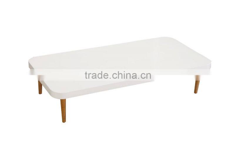 Home designs wooden rotating coffee table round