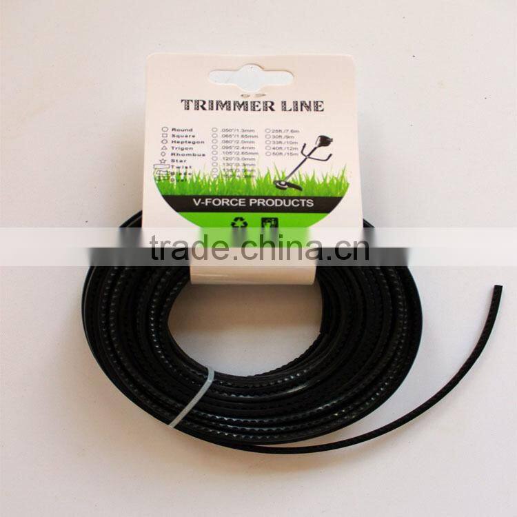 New Nylon Material Zigzag Nylon Grass Trimmer Line For Grass Cutter