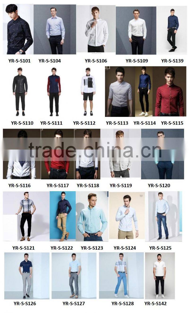 Men's Casual business Korea European cotton plaid shirt