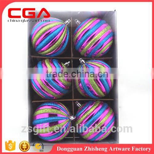 Handmade round plastic balls for christmas indoor decor ball Small christmas accessory