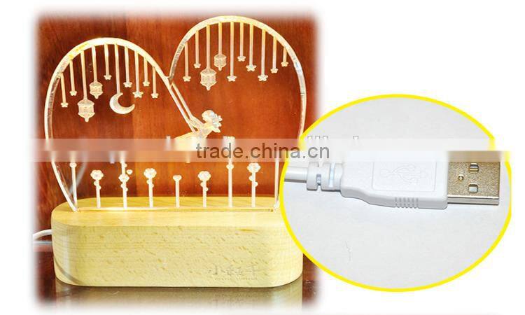 2016 hot selling dream swing decorated lamp Christmas gift birthday gift weeding present crystal lamp