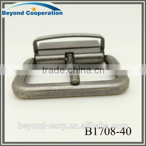 38mm teeth screw fixed reversible leather strap buckle